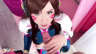 Cosplay xxx หนังโป๊ฝรั่งคอสเพลย์ Sweetie Fox สาวสวยหน้าตาน่าซี่แต่งคอสเพลย์เป็น D Va จากเกม Overwatch แอ่นหีขาวอมชมพูไร้หมอยให้ดุ้นควยอันใหญ่กระแทกหีเย็ดรัวๆจนร่องแตดแดง จนน้ำอสุจิเลอะเต็มโหนกจิ๋ม