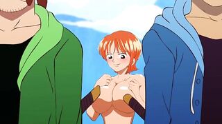 One Piece อนิเมะ H เย็ดนามินางเอกประจำวันพีช Nami xxx โดนแก็งโจรสลัดจับรุมโทรมบนเรือ เย็ดหีโหดเปิดซิงริมเรือ เย็ดแรงจนเรือโยกสะโพกแทบเคล็ด