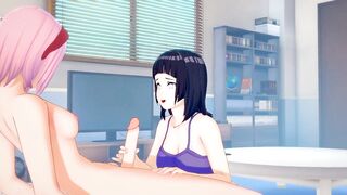 การ์ตูนโป๊นารูโตะ Futanari Porn ซากุระขย่มควยฮินาตะ เวอร์ชั่นกะเทย Hentai 3D ฮินาตะยืมควยของนารูโตะมาเย็ดหีแทน จับมือไขว้หลังกระเด้าหีสด เล่นเย็ดท่ายาก ยืนเหยียบโต๊ะแล้วซอยหีถี่ๆ เสียงครางการ์ตูนน่ารักเซ็กซี่ได้ใจ