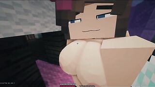 Minecraft Sex เกมโป๊ xxx มายคราฟภาคพิสดาร ชาวบ้านสาวนมใหญ่ไม่ใส่เสื้อผ้ามาเดินแก้ผ้าอยู่ห้องออนไลน์ เลยโดนตัวละครผู้ชายจับเย็ดใส่สกิลเด้าหีถี่ ล่อซะน้ำเงี่ยนแตกเลย