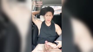 Onlyfans เกย์ไทยหนุ่มหล่อชักว่าวในรถ