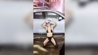 คลิปเด็ด น้องคะแนน กนกญาดา นางแบบพริตตี้ สุดฮอต กับงาน Sexy Car Wash