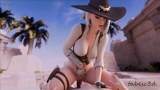 การ์ตูนโป๊3D Overwatch ฉากเย็ดหีในเกมxxx นางเอกขึ้นขย่มควยกลางทะเลทราย นั่งเอาควยแทงหีแล้วโยกจนน้ำแตก ยังไม่หายเงี่ยนต้องต่ออีกรอบ