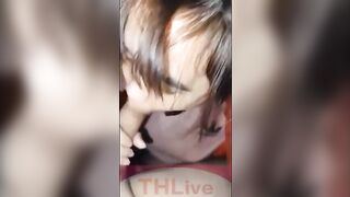 คลิปโป๊ไทย THlive ให้แฟนสาวน่ารักอมควยให้ในหอพักเห็นหน้าชัดๆ อายๆ แต่ก็ดูดให้จนน้ำแตกคาปาก