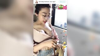 พริตตี้สาวสวยใสหุ่นดีนมใหญ่น่าเย็ดไลฟ์สดเต้นยั่วโชว์ความเสียวลงกลุ่มลับ