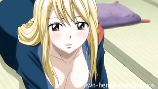 การ์ตูนโป๊อนิเมะ Hentai Fairy Tail Lucy เพื่อนสาวชวนขย่มควย แหกหีเย็ด